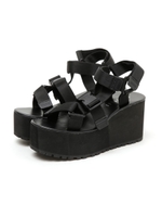 厚底スポーツサンダル/ブラック