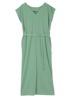 深Vネックワンピース/ミントグリーン