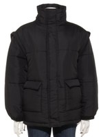 中綿スタンドカラーマンパ/ブラック