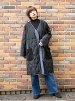 中綿ミリタリーコート/ネイビー