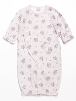 肌着ドッキング花柄2WAYオール/ラベンダー