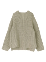 片畦ベイクドカラーニットプルオーバー/グレージュ