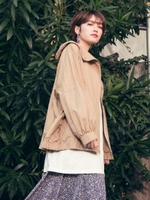 無地＆迷彩柄マウンテンパーカー/ベージュ