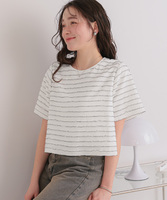 ハーフスリーブフリルトップス