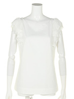 袖フリルブラウス