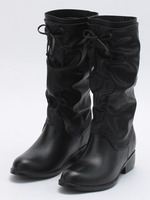 レースアップレインブーツ