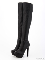 ハイヒール美脚ニーハイブーツ【細め】