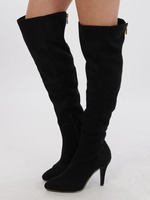 【アウトレット特別価格】BACK　ZIPニーハイブーツ