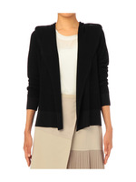 フード付きワッフルニットカーディガン