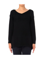 [S]シルク混ラメボーダーニット