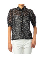 プリントシフォンブラウス