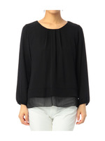 裾フリルシフォンプルオーバー