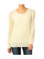 異素材切り替えトップス