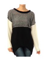 切り替えデザインニットプルオーバー