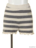 アンゴラボーダーショートパンツ