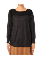 シフォン切り替え天竺プルオーバー