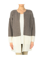 切り替え配色ニットカーディガン