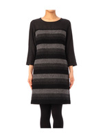 シャギーボーダー切り替えワンピース