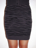 zebra motif ニットSK 