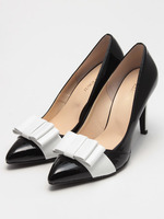 【1/12SALE終了】JUSGLITTY Luxe 配色リボンパンプス