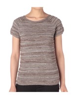 段染めボーダーラグランスリーブニット