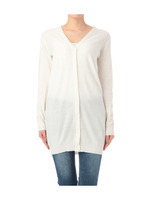 Vネックロングニットカーディガン