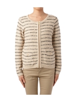 ブークレラメボーダージップカーディガン