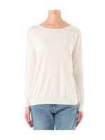 レーヨン混裾ラウンドニット