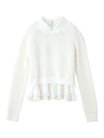 レイヤード風ニットプルオーバー