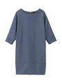 デニム調サックワンピース