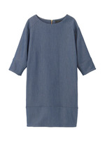 デニム調サックワンピース