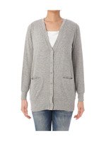 レース使いバックシャンVネックカーディガン