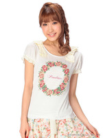【Penderie】肩BIGリボンTシャツ