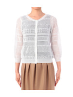 アソート透かし編みニットカーディガン