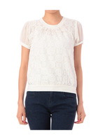 レース刺しゅうカットソー