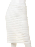 【CASUAL】シアーボーダーミドルタイトSK