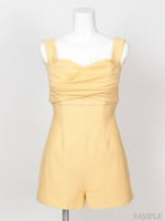 オフショルボーダーロンパース