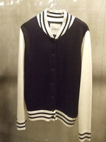 スタジャン型ニットカーディガン