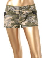 デニム×ミリタリーショートパンツ