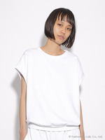 【i】ラインストーン裏毛ノースリーブプルオーバー