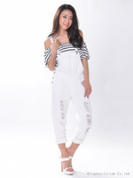 11ozデニムダメージオーバーオール