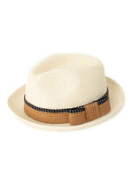 メッシュ×プリントリボン中折れハット