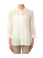 麻レーヨンチェックシャツ