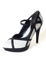 【vanitybeauty】カラーブロックストラップパンプス