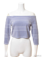 ベロアオフショルトップス