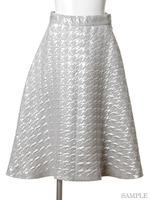 [Balcony and Bed]LAME HOUND'S TOOTH SKIRT