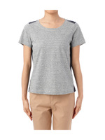 クルーネックバイカラーカットソー