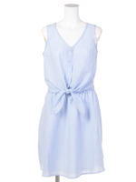 【Auntie　Rosa】　前結びサッカーストライプOP