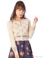 【LIZLISA】フロッキープリントカーデ