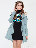 フードボアコート